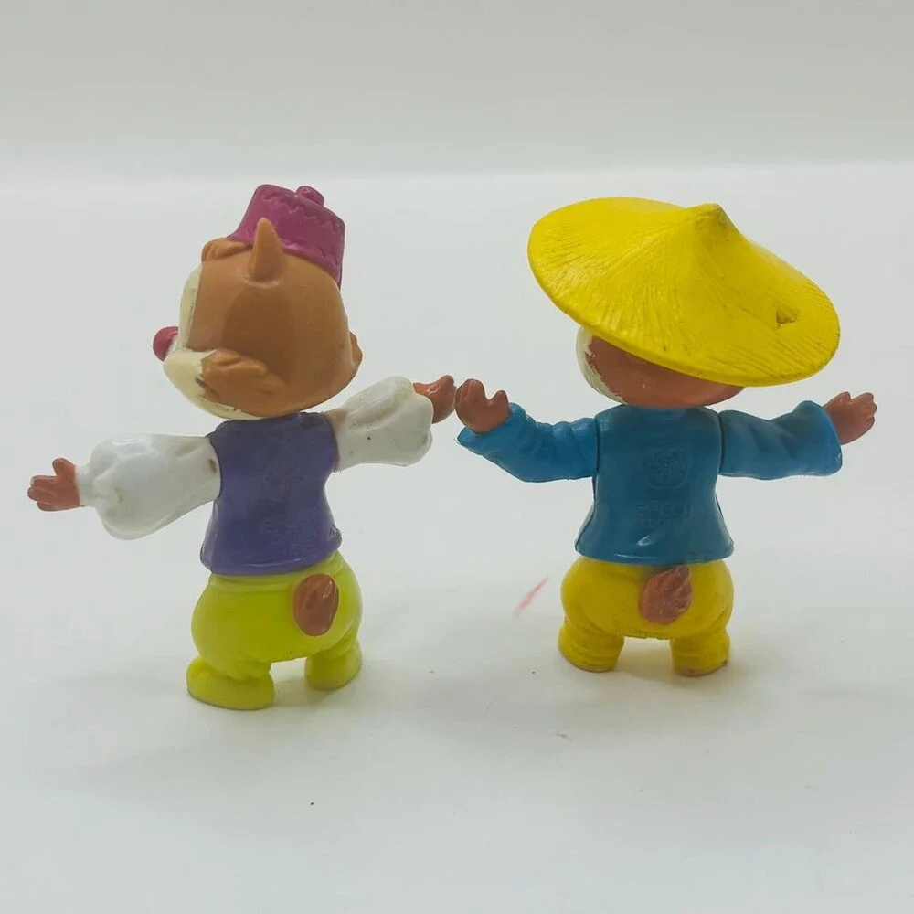 Disney Epcot Center Chip & Dale Chinese Costume Figures - Lot of 2